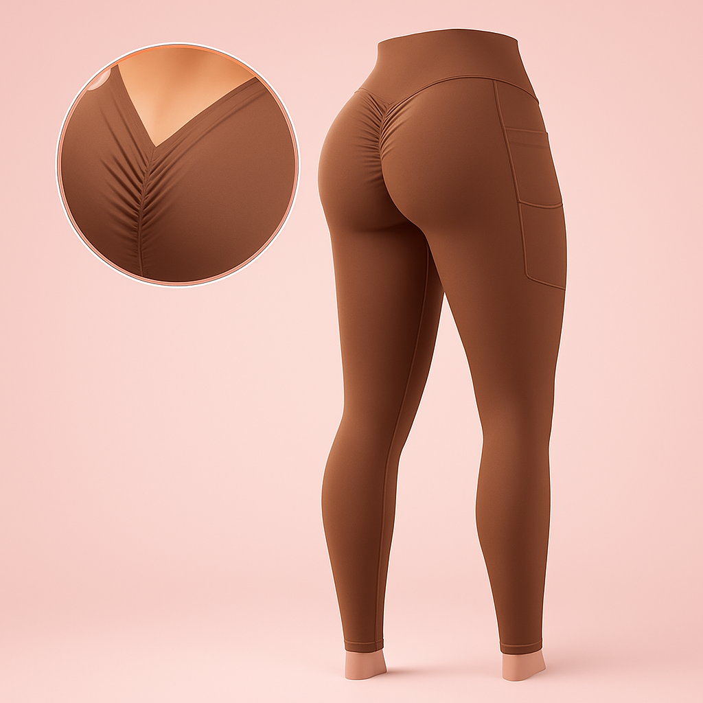 V Back Scrunch Butt Leggings